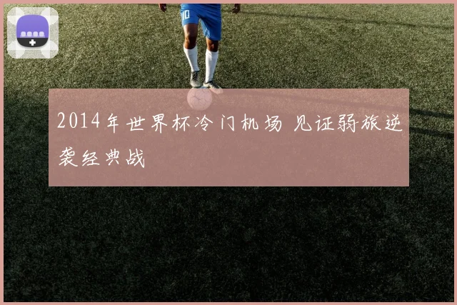 2014年世界杯冷门机场 见证弱旅逆袭经典战